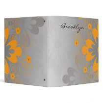 Modern Orange and Grey Binder by sharpattack Modern Orange and Grey Binder