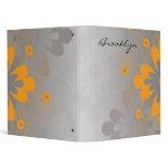 Modern Orange and Grey Binder