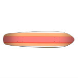 Modern orange and red transparent stripes custom skate board