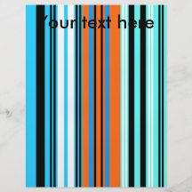 Modern orange black and blue stripes flyers