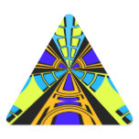 Modern orange blue yellow circular design stickers