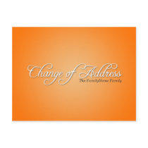 Modern Orange Change of Address Postcard