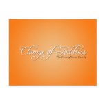 Modern Orange Change of Address Postcard