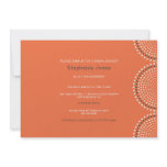 Modern Orange Circles Bridal Shower Invitation