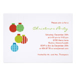 Modern Ornaments Holiday Party Invitation invitations