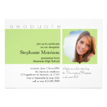 Modern Ornate Frame Photo Graduation Invitation invitations