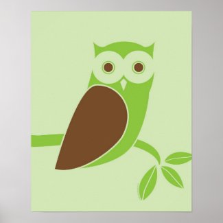Modern Owl Poster print
