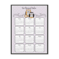 Modern Owls 2012 Calendar Postcard