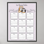 Modern Owls 2012 Calendar Poster posters