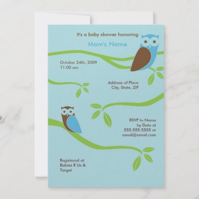 Modern Baby Shower Invitations on Modern Owls Baby Shower Invitation By Hapagirldesigns