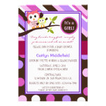 Modern Owls Baby Shower Invite
