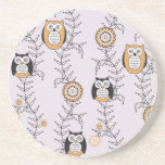 Modern Owls Patterned Coaster