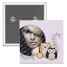 Modern Owls Photo Button