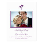 Modern Palm Trees Wedding Announcement postcards