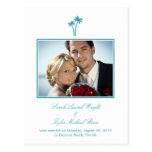 Modern Palm Trees Wedding Announcement postcards