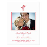 Modern Palm Trees Wedding Announcement postcards