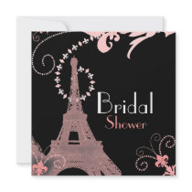 Modern Paris Vintage Bridal Shower Invitation