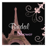 Modern Paris Vintage Bridal Shower Invitation