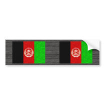 Modern Pattern Afghan Flag Bumper Stickers