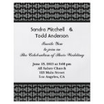 Modern Pattern Black and White Wedding Personalized Flyer