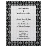 Modern Pattern Black and White Wedding Letterhead