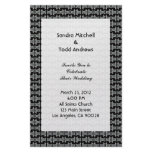 Modern Pattern Black and White Wedding stationery