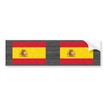 Modern Pattern Spanish Flag Bumper Stickers
