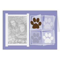 Modern Paw Print Dog Photo Cards by PoshPetPrints Modern Paw Print Dog Photo Cards