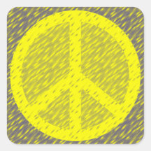 MODERN PEACE SIGN STICKER
