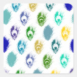 Modern Peacock feathers print art Stickers