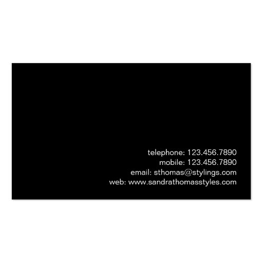 Modern Personalized - Blue Business Card Template (back side)