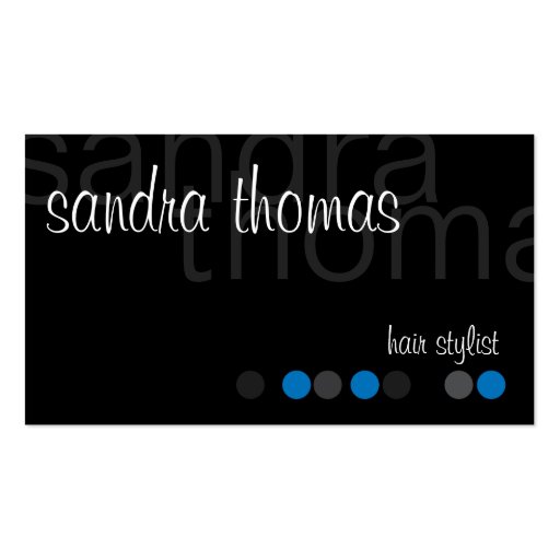 Modern Personalized - Blue Business Card Template (front side)