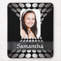 Modern personalized photo template mouse pads