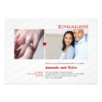 Modern Photo Engagement Party Invitation