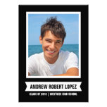 MODERN PHOTO GRADUATION INVITATION | BLACK & WHITE