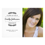 MODERN PHOTO GRADUATION INVITATION | BLACK & WHITE