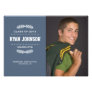 MODERN PHOTO GRADUATION INVITATION | BLUE & GRAY MODERN PHOTO GRADUATION INVITATION | BLUE & GRAY