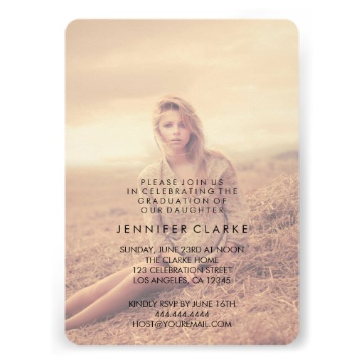 MODERN PHOTO GRADUATION PARTY INVITATION