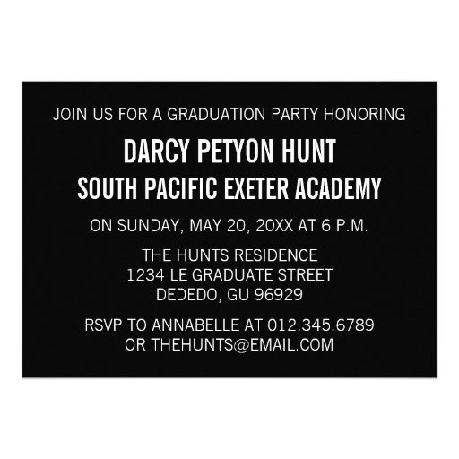 Modern Photo Graduation Party Invitations
