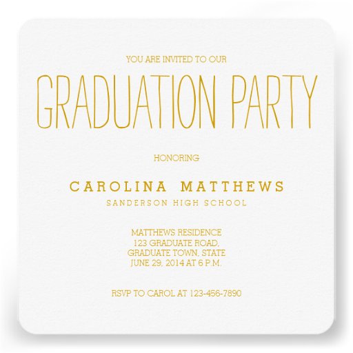 Modern Photo High School Graduation Party Announcements