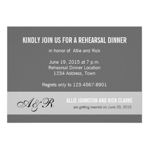 Modern Photo Rehearsal Dinner Invitation