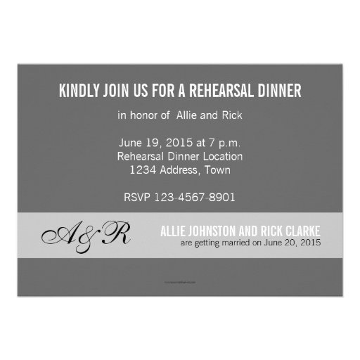 Modern Photo Rehearsal Dinner Invitations