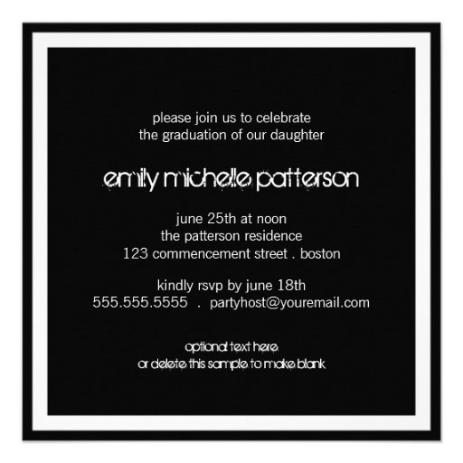 Modern Photo Square Grad Graduation Party Invites