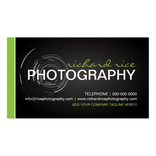 Modern Photographer Business Cards 2 (front side)