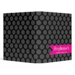 Modern Pink and Black Polka Dot Coupon Organizer binders