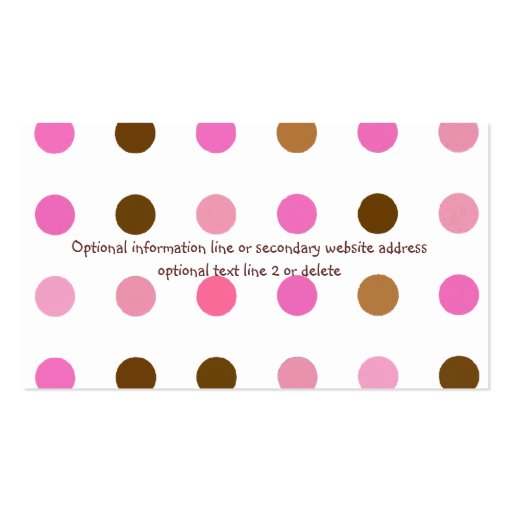 Modern Pink and Brown Business Card Templates (back side)