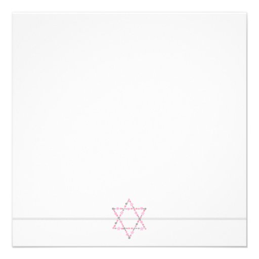 Modern Pink and Gray Floral Bat Mitzvah Invite