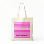 Modern pink and white stripes canvas bags