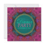 Modern Pink Batik Dinner Party Invitation