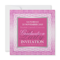 Modern Pink Beauty Graduation Party Invitation